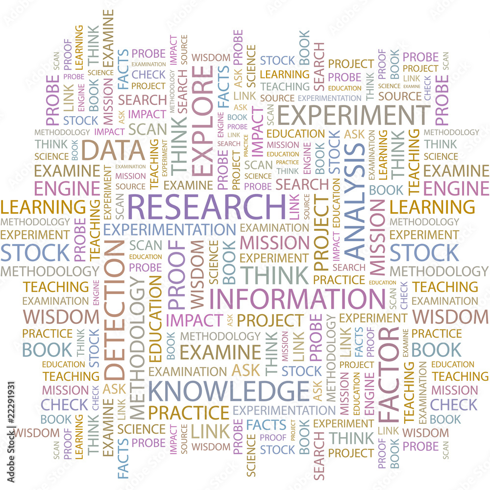 RESEARCH. Word collage on white background. RESEARCH. Word collage on white background.