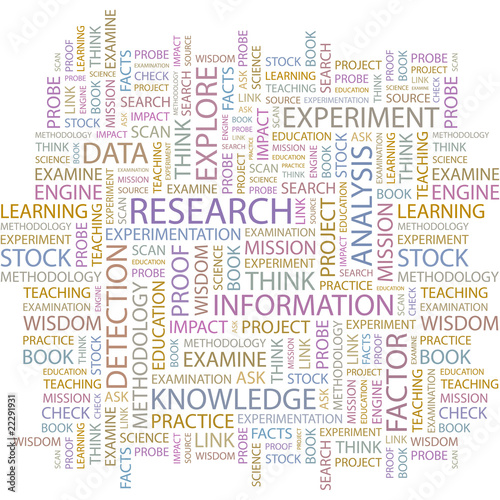 RESEARCH. Word collage on white background.