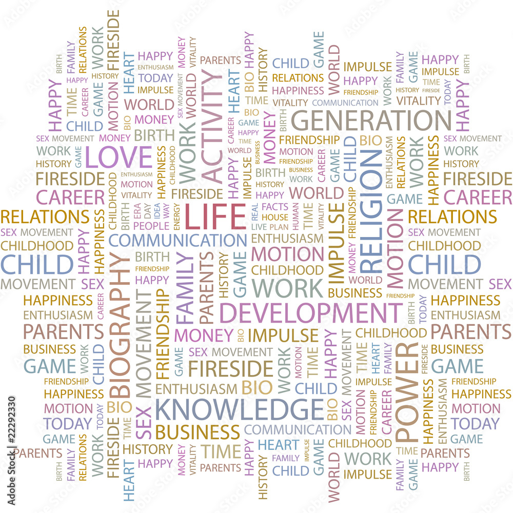 LIFE. Wordcloud vector illustration. LIFE. Wordcloud vector illustration.