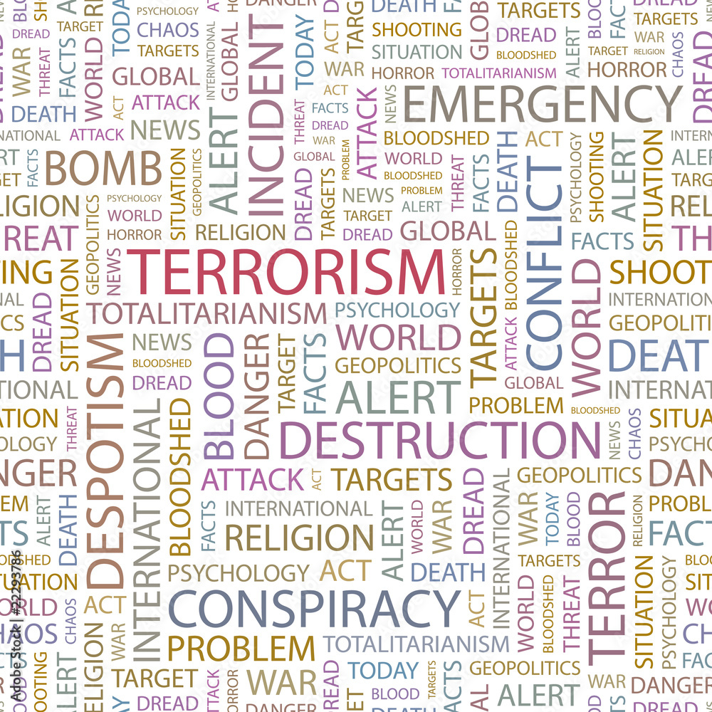 TERRORISM. Word collage on white background. TERRORISM. Word collage on white background.