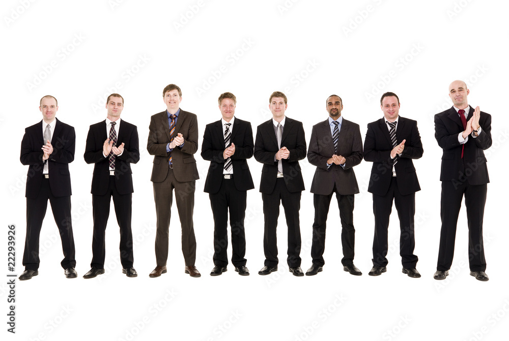 Group of men clapping hands Group of men clapping hands