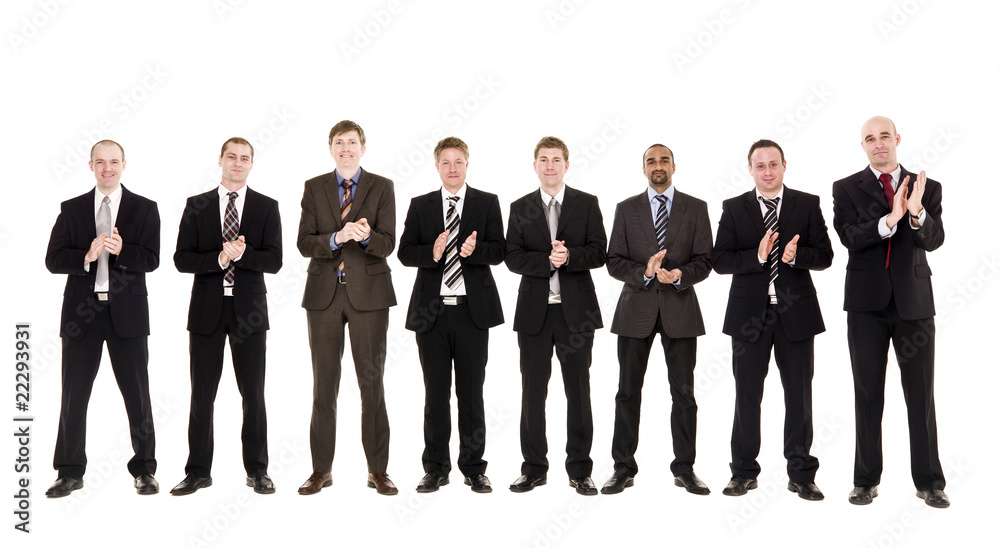 Fototapeta premium Group of men clapping hands