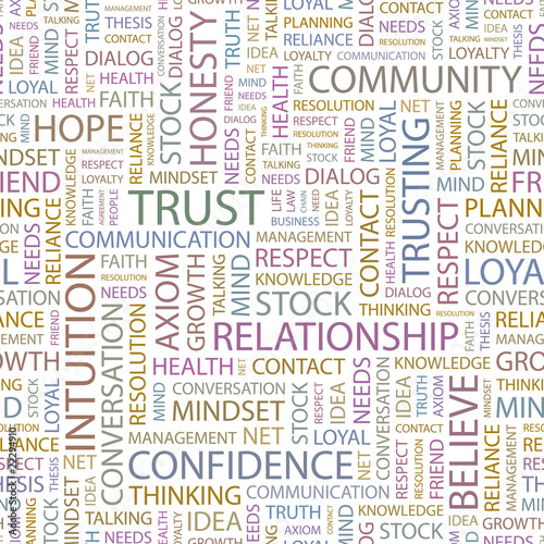 TRUST. Seamless vector background.