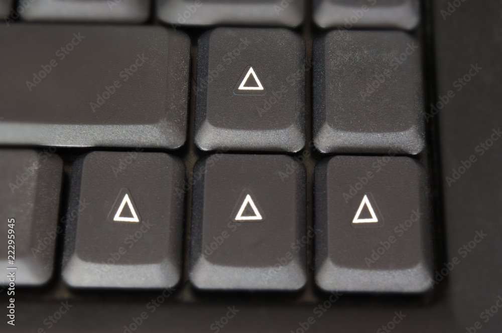Keyboard arrows facing upwards Keyboard arrows facing upwards