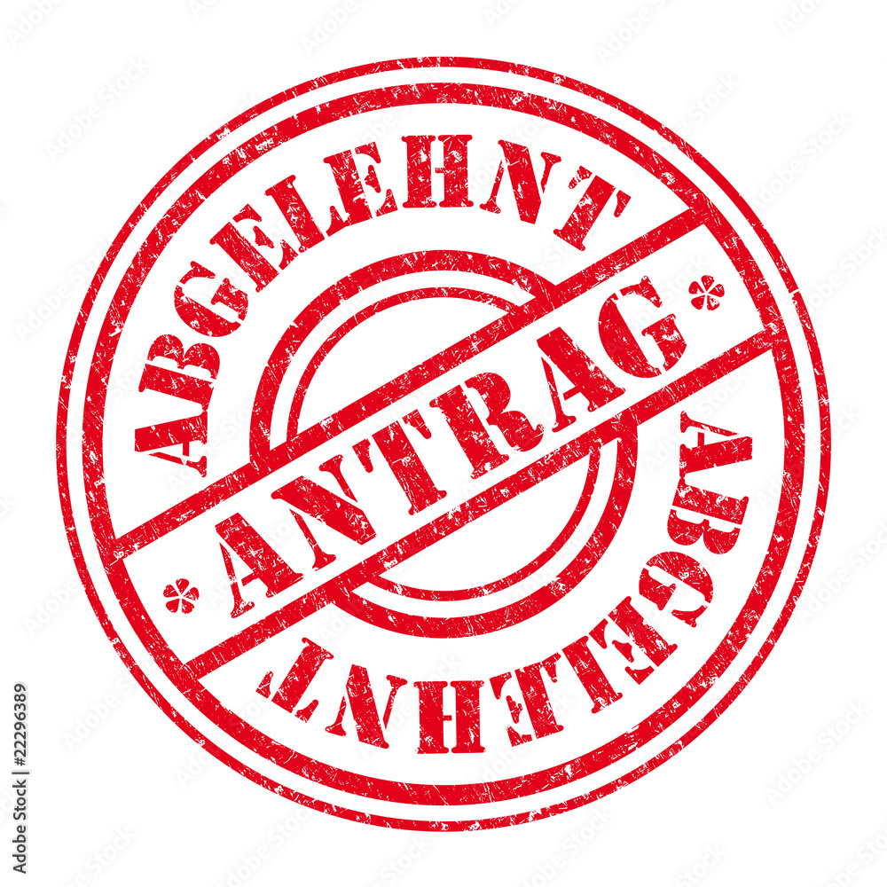 Stempel_Antrag abgelehnt Stock Illustration | Adobe Stock