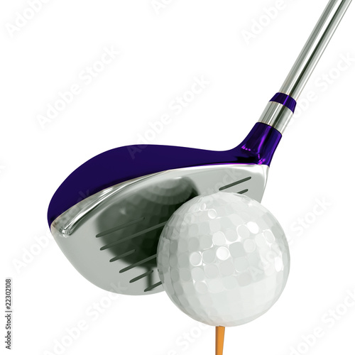 Fotografija violet brassy for golf with a ball
