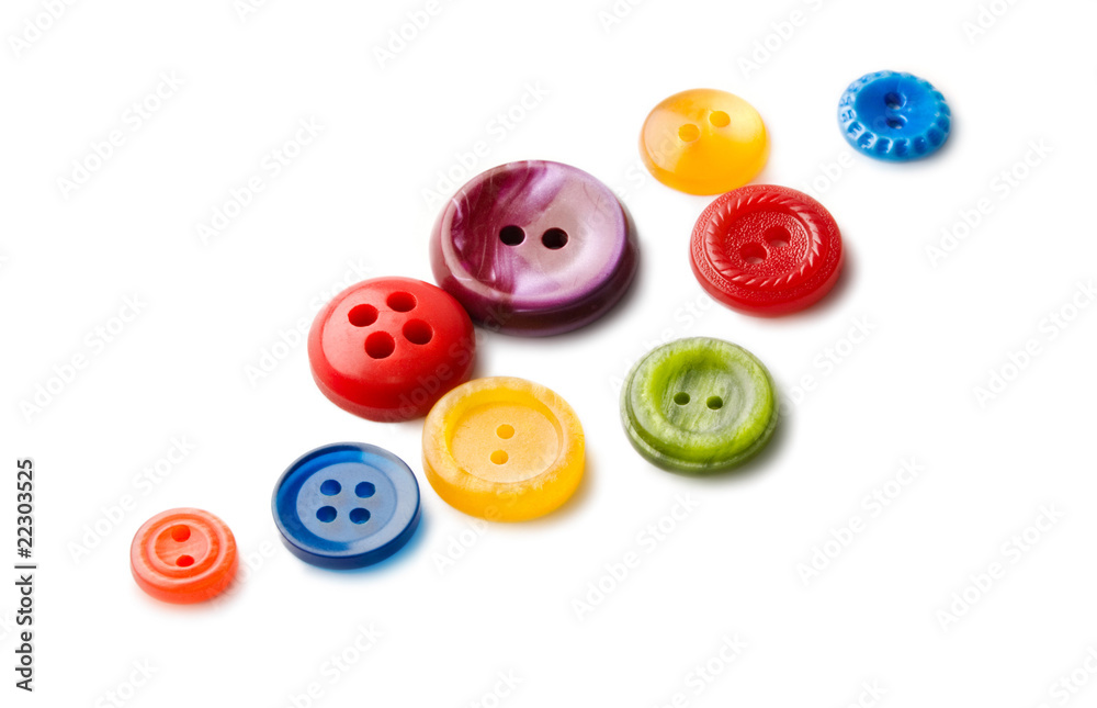 Buttons isolated on the white background Buttons isolated on the white background