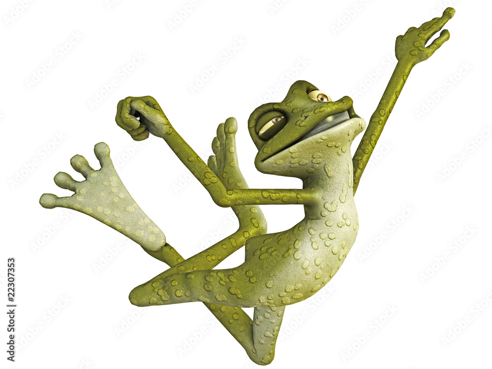 frosch im sprung toon Stock Illustration | Adobe Stock