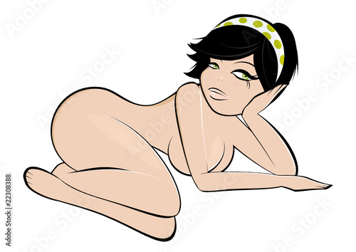cartoon frau sexy comic pinup
