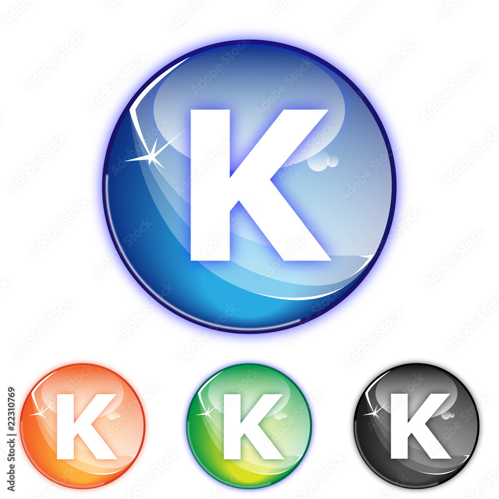 Picto lettre K - Icon letter k - collection color Picto lettre K - Icon letter k - collection color