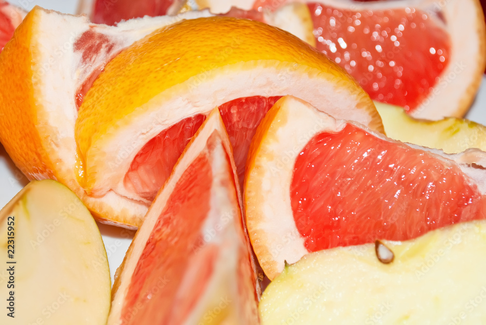 apple slices and grapefruit apple slices and grapefruit