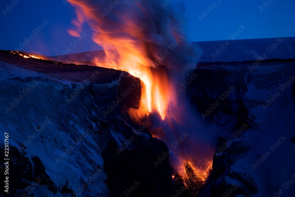 Lava fall Iceland