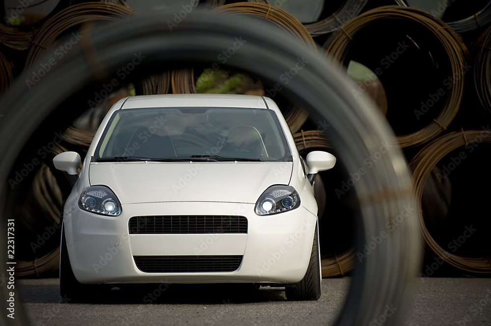 Fototapeta premium white car