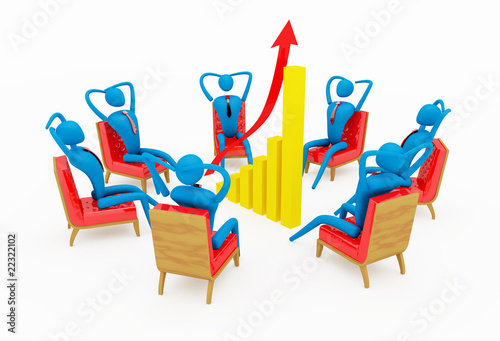 persons relaxing around going up graph