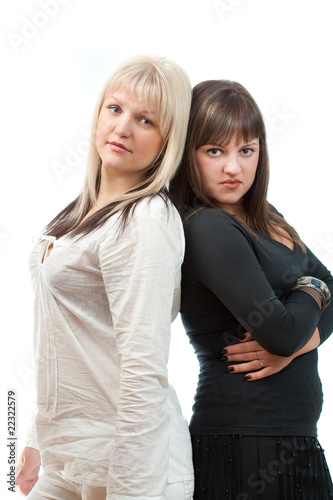 Two woman portrait