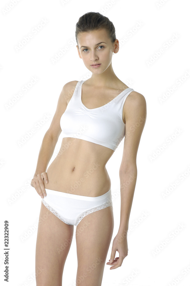 Beautiful underwear model posing Photos | Adobe Stock
