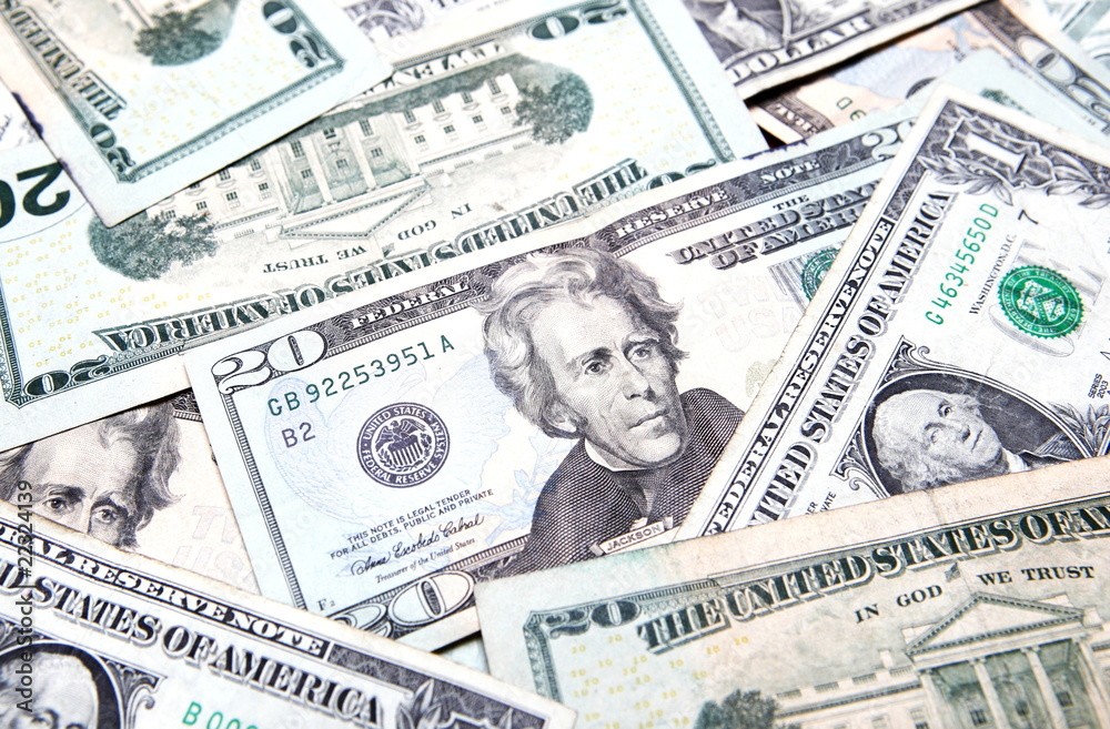 American dollars background / USD background texture American dollars background / USD background texture