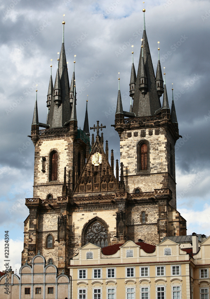Tynsky church in Prague, Czech republic