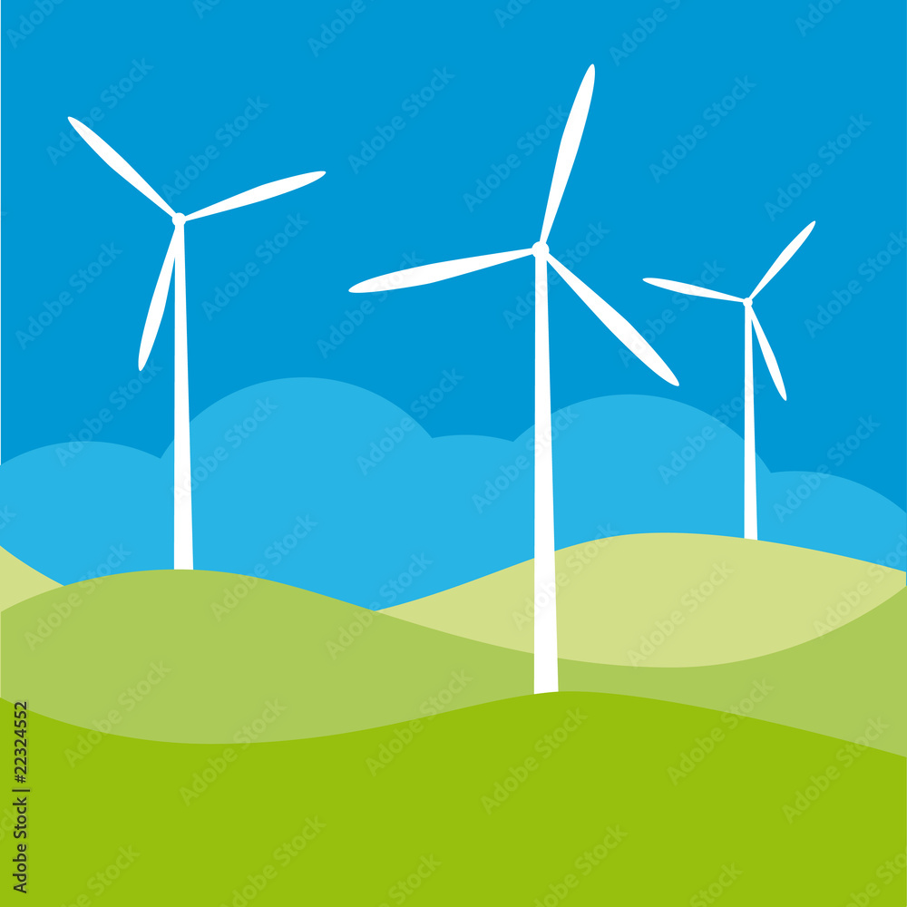 windmill on the field vector illustration cartoon windmill on the field vector illustration cartoon