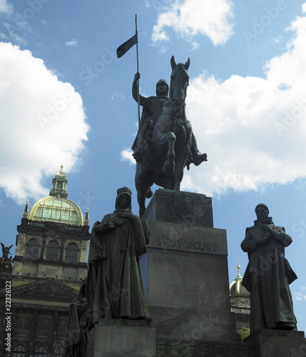 St. Wenceslaw statue, Prague, Czech Republic photo