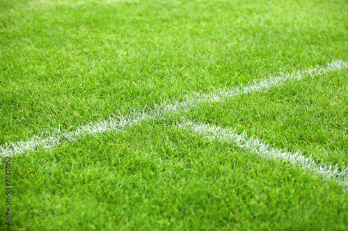 Markings on a football or rubgy pitch