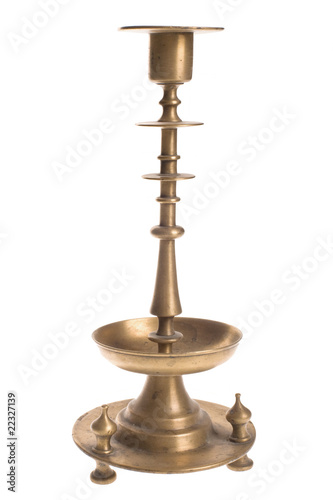 Ancient bronze candlestick.