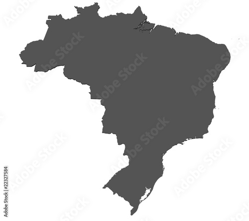 Karte von Brasilien - freigestellt