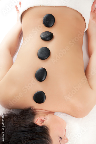 Alternative Therapy with hot stone