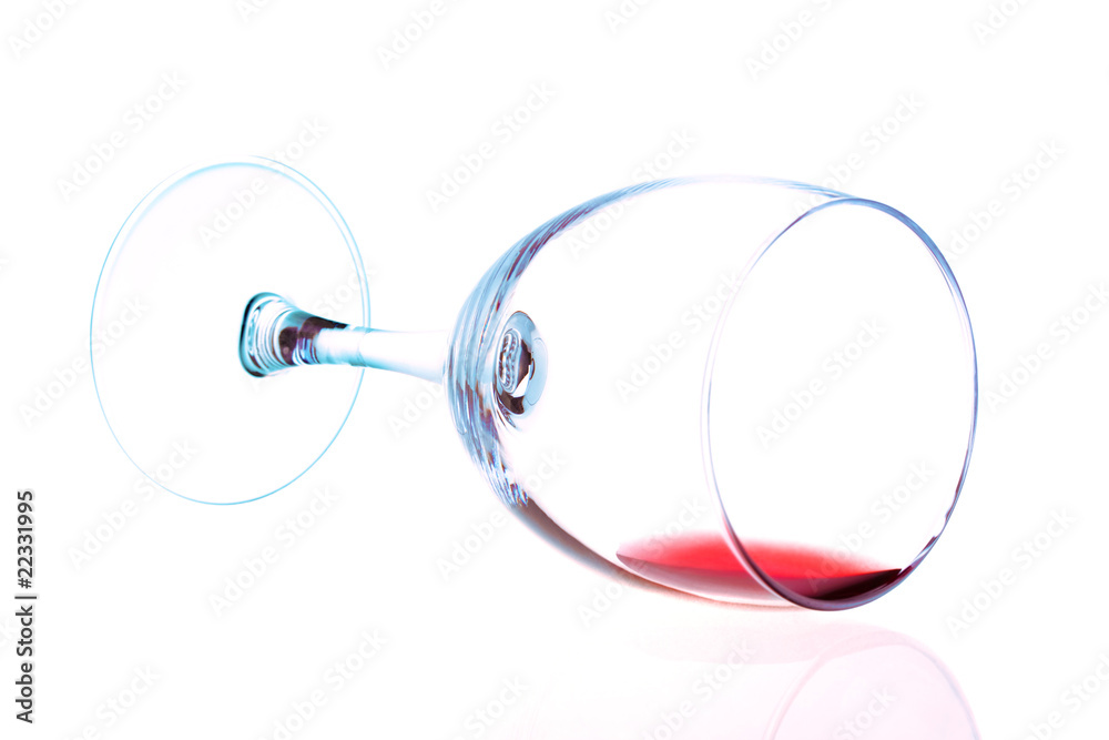 Red wine in a wine glass Red wine in a wine glass