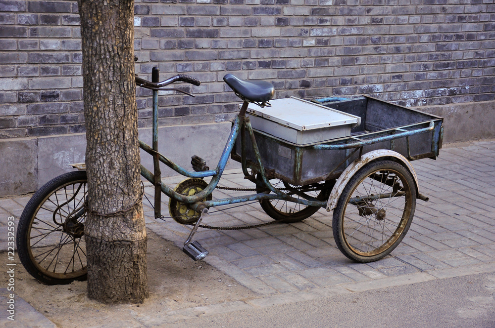 Old tricycle in china