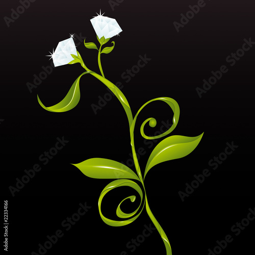 Flowers or diamonds (vector)
