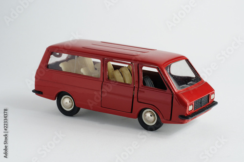 red car toy isolated on white