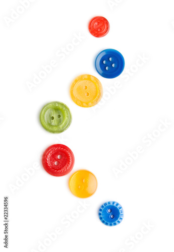 Buttons isolated on the white background
