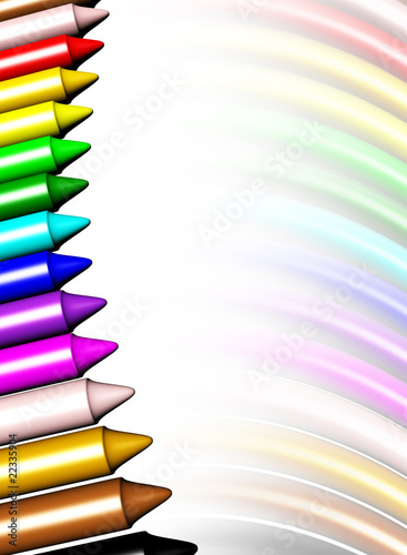 Pastelli Colori Sfondo-Colors Pencils Background-1