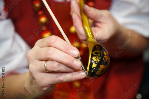 Khokhloma painting - Russian national crafts