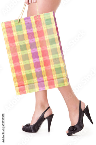 legs and shopping bag