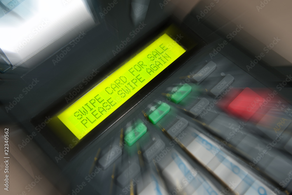 Naklejka premium Credit card terminal