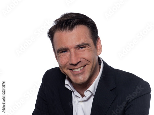 studio portrait on white background of a hansdsome man © snaptitude