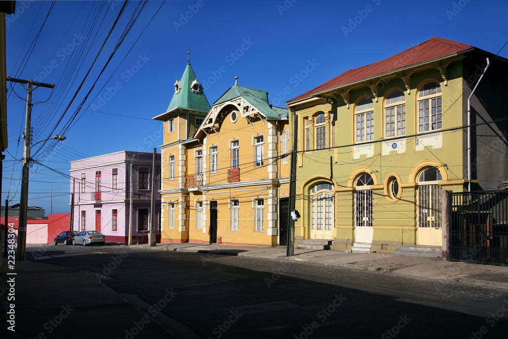 Wohnhäuser in Valparaíso, Chile