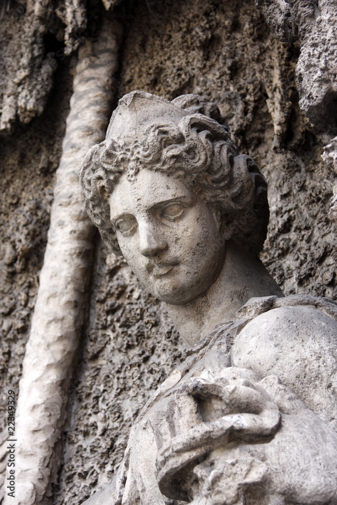 Obraz premium statua. Piazza delle quattro fontane. Roma