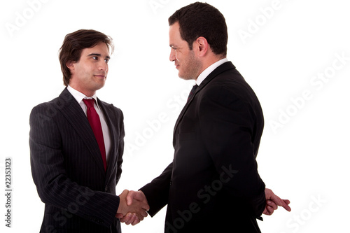 two businessmen shaking hands