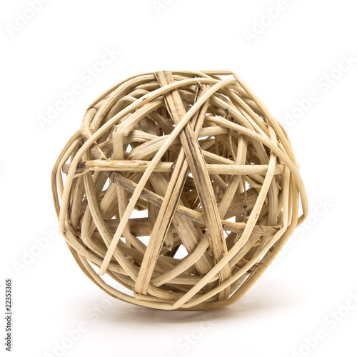 Woven wood ball