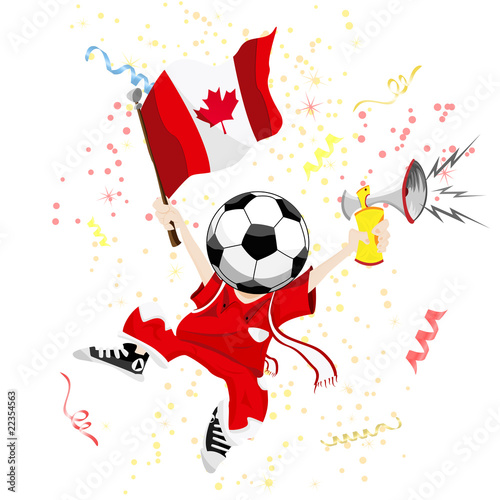 Canada Soccer Fan with Ball Head.
