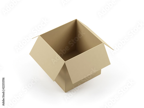 Cardboard box.