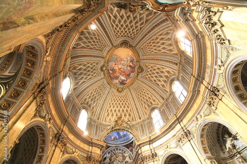 Dome of cathedral Trinita at Piazza di Spagna in Rome  Italy