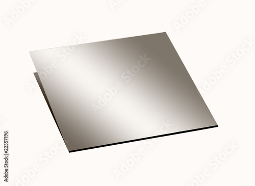 srebrna metalowa tabliczka