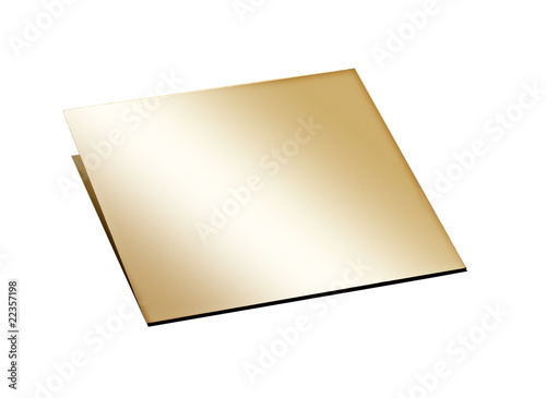 złota metalowa tabliczka