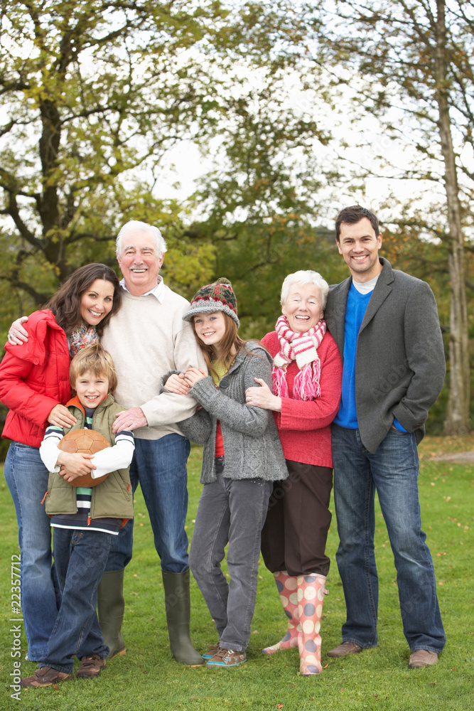 Extended Family Group On Walk Through Countryside Extended Family Group On Walk Through Countryside