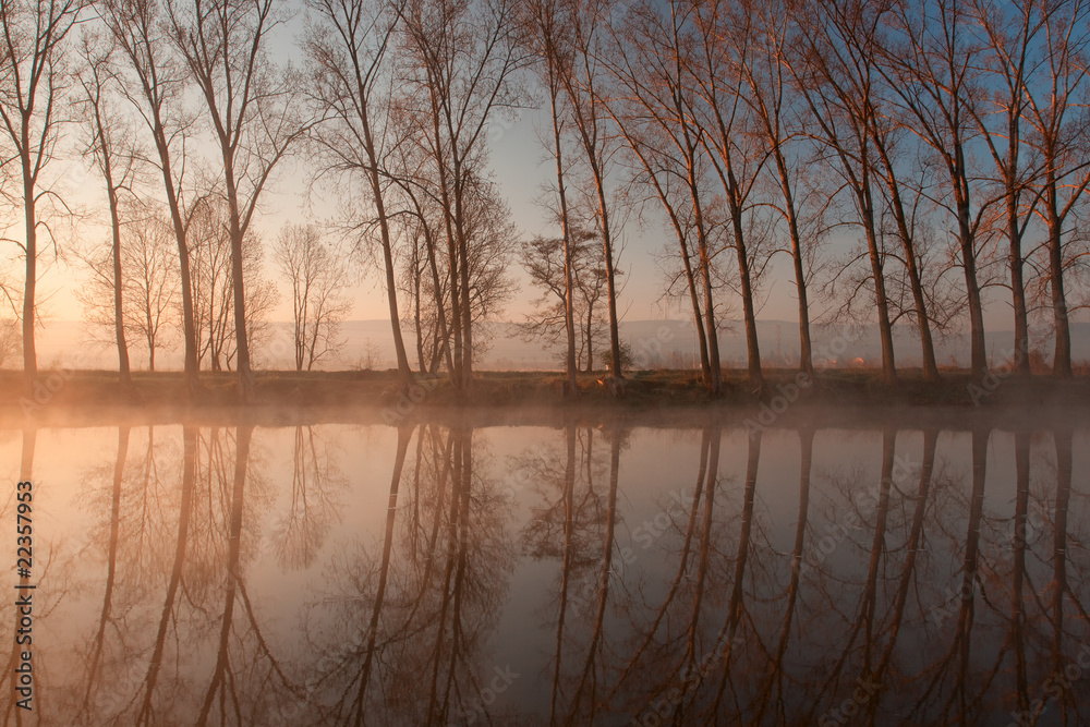 Reflection on the river