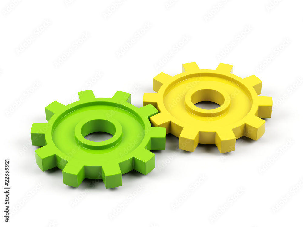 Gear cogs isolated on white background. Gear cogs isolated on white background.